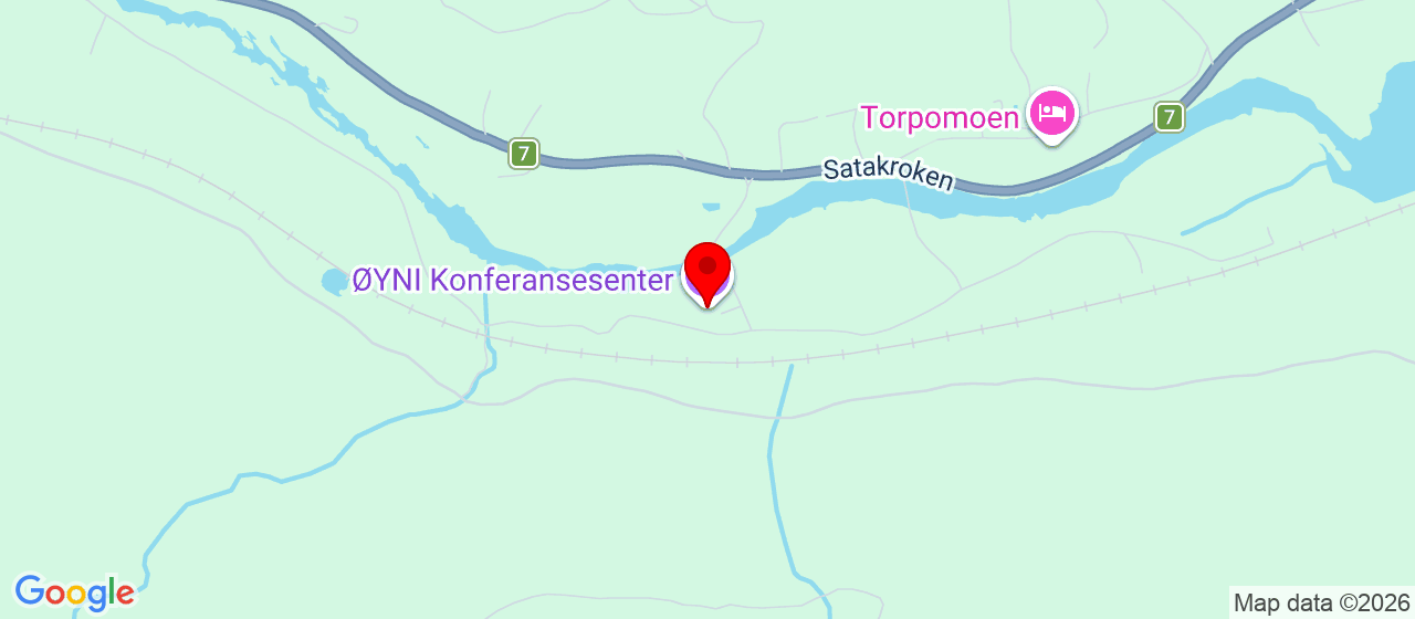 Kart over Øyni konferansesenter, Norge TORPO