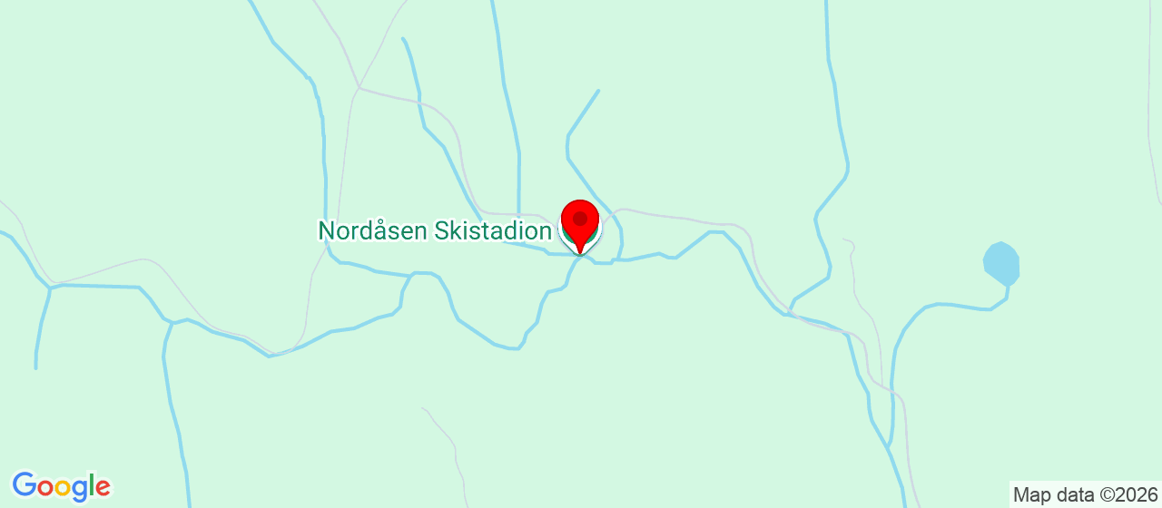 Kart over Nordåsen Skistadion MAURA