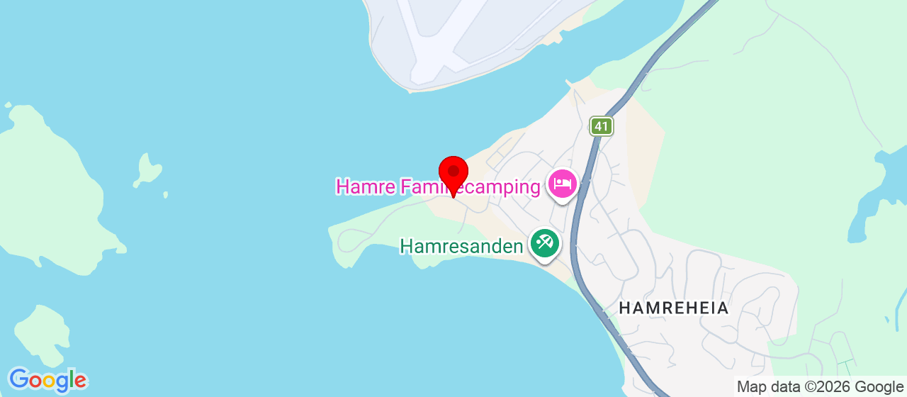 Kart over Hamresandveien HAMRESANDEN