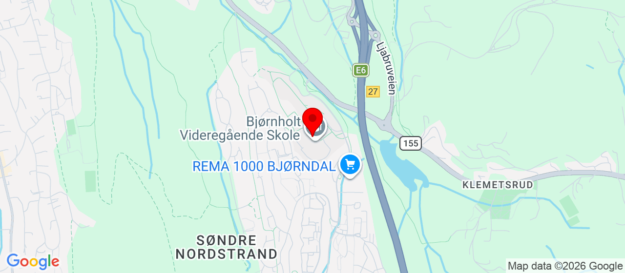 Kart over Bjørnholthallen 