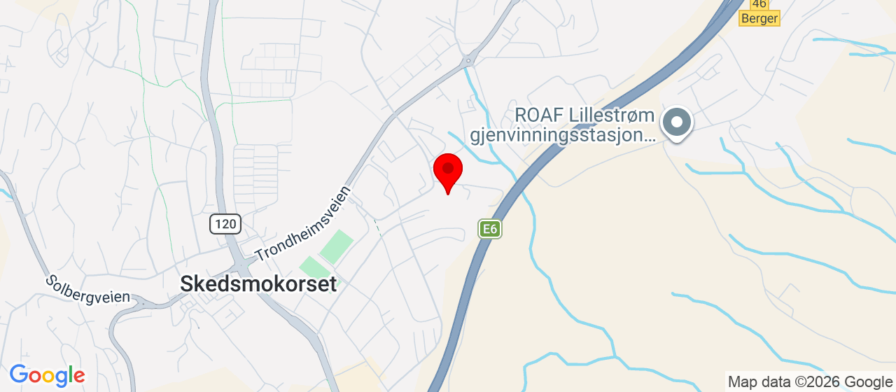 Kart over Industriveien 4 Skedsmokorset