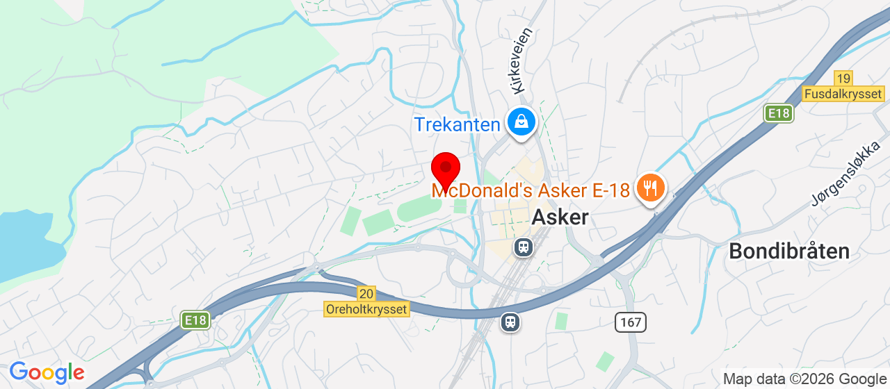 Kart over kirkeveien 221 Asker