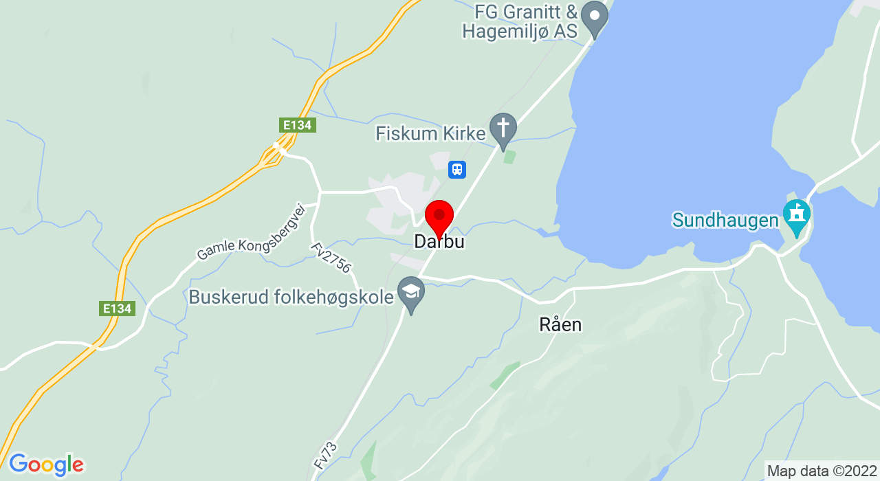 Google Map of Darbu, Dunserud,3322+FISKUM