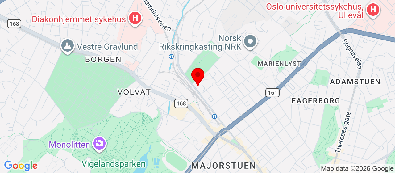 Kart over Slemdalsveien 15 OSLO