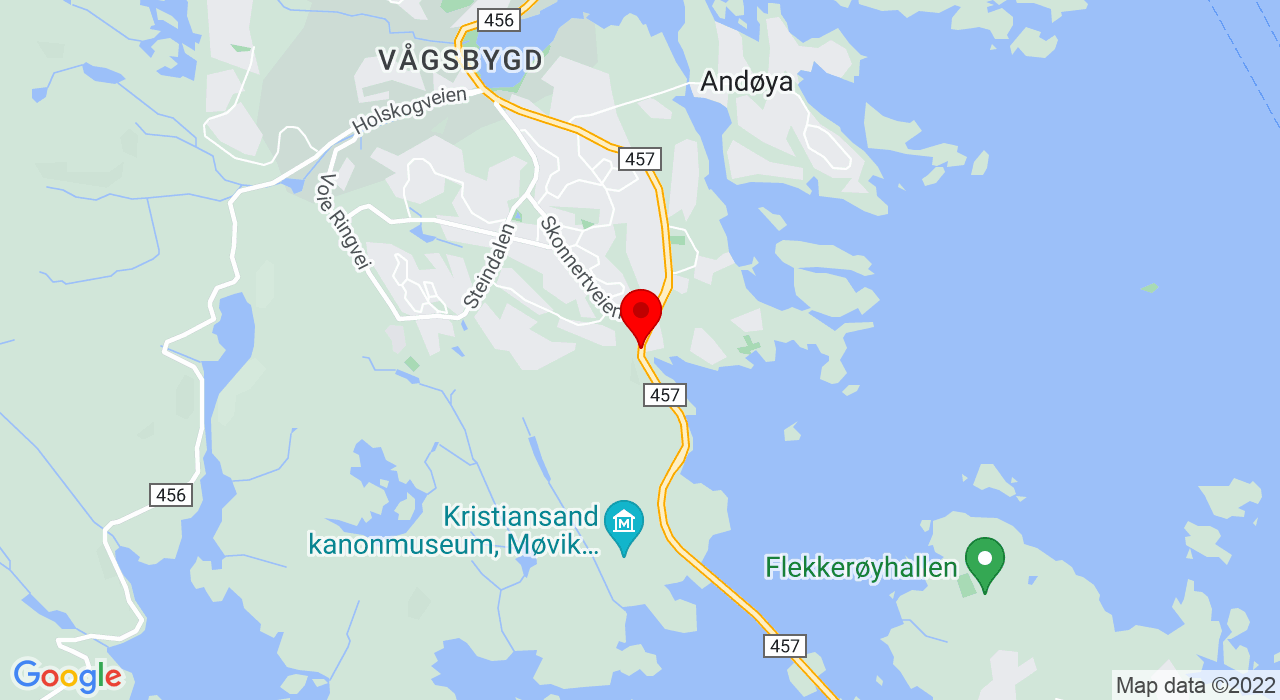 Google Map of Krooddveien,4624+KRISTIANSAND S