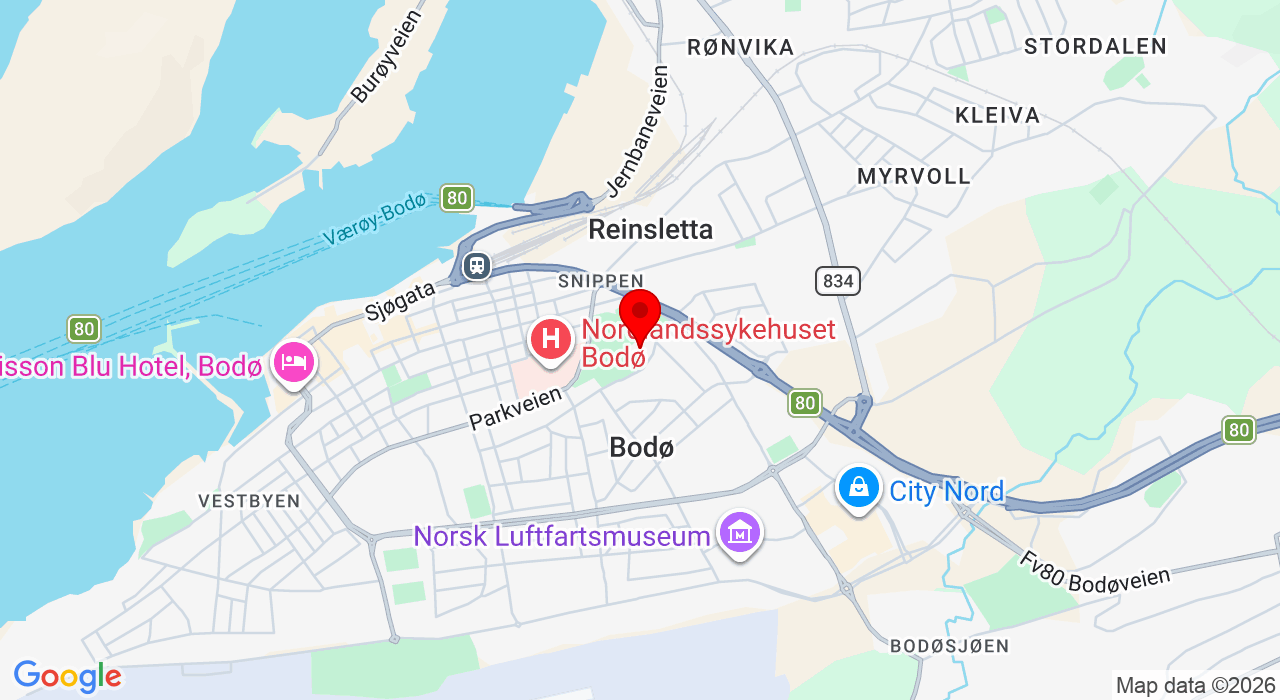 Google Map of https://www.google.com/maps/place/Rensåsen, Sivert Nielsens gate 63,8007 +Bodo 