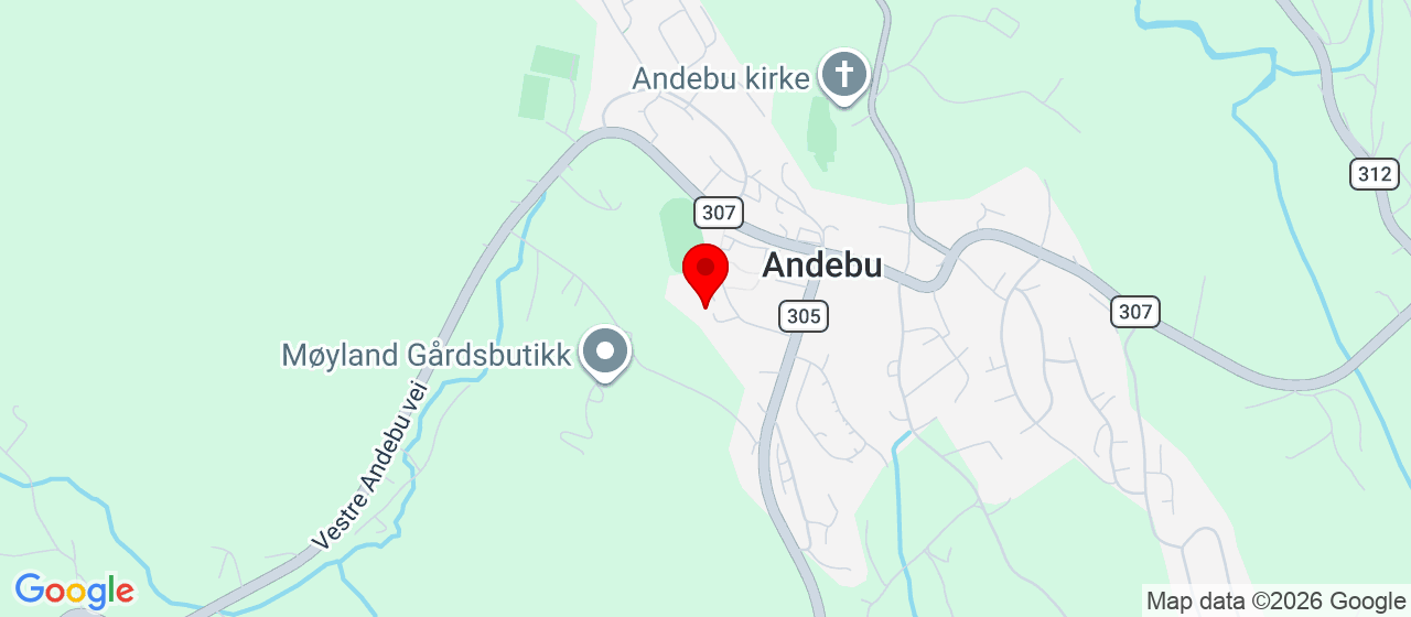 Kart over andebu sentrum Andebu