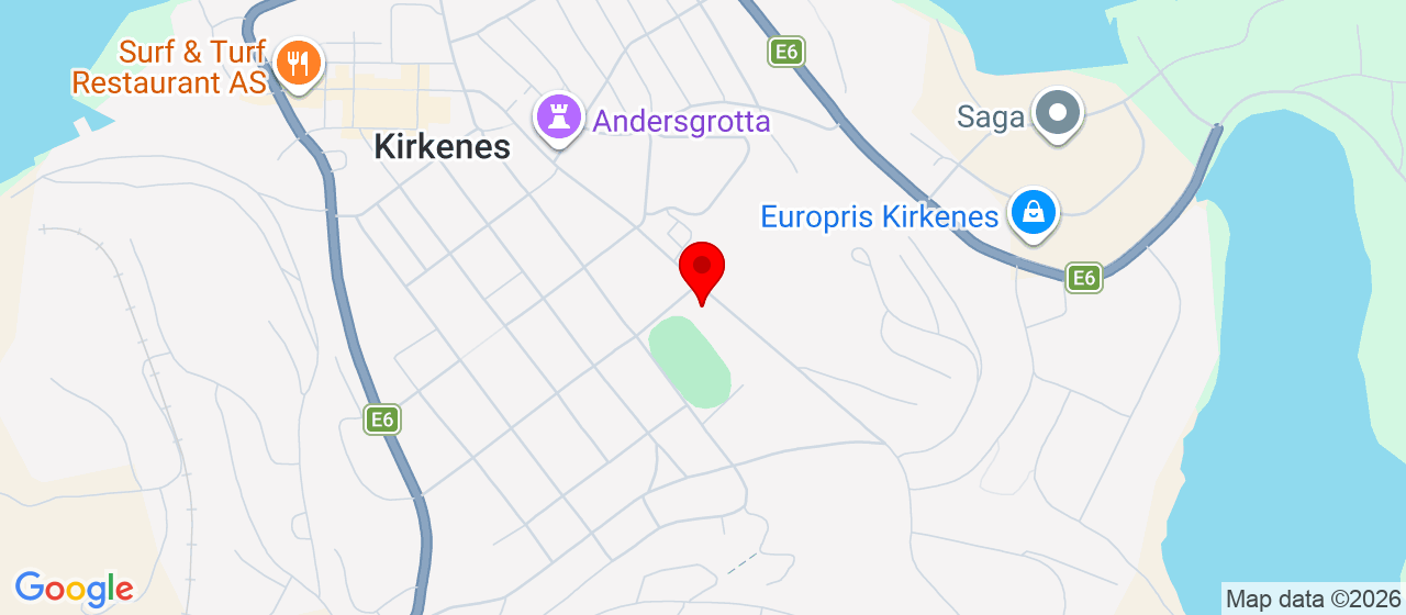 Kart over Presteveien 28 Kirkenes