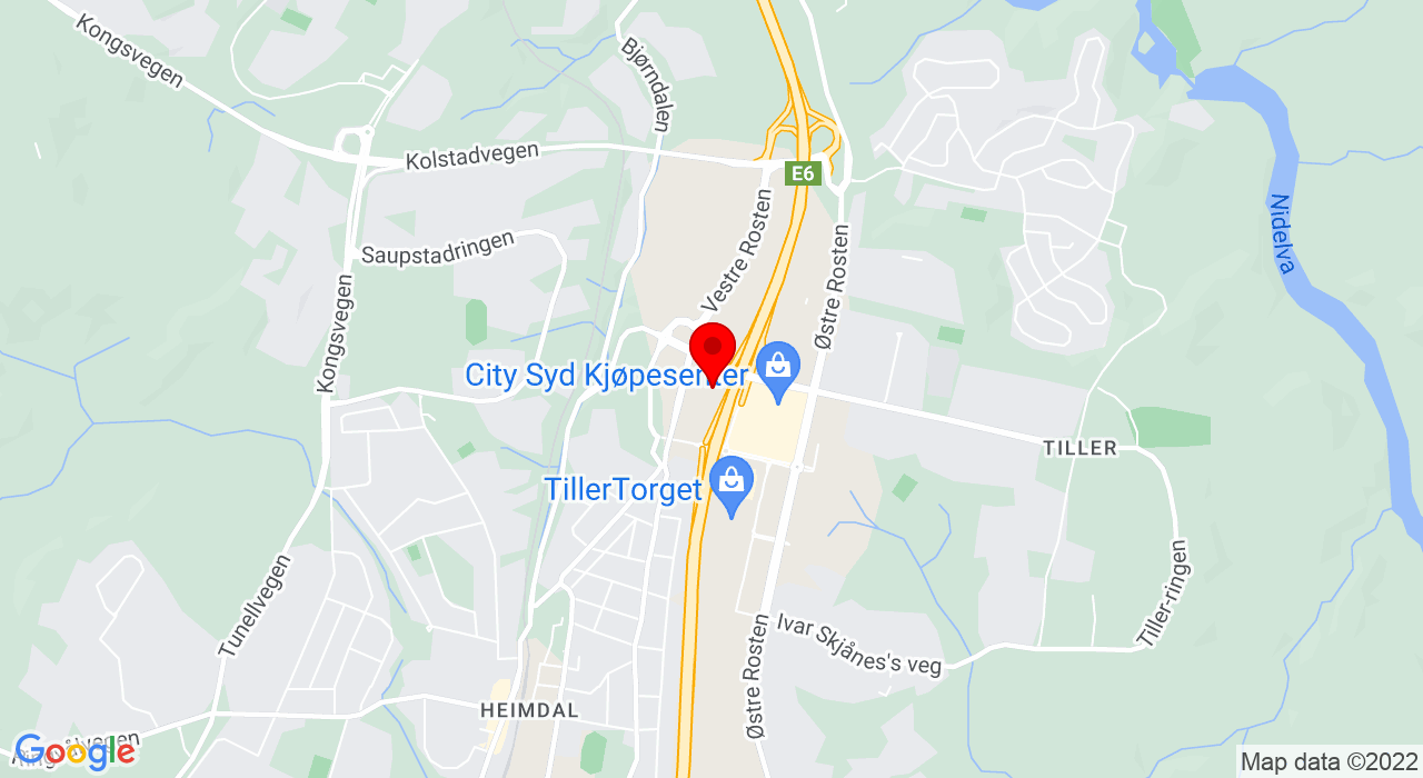 Google Map of Vestre Rosten 77,7075+TILLER