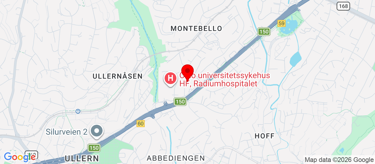Kart over Ullern Videregående skole 