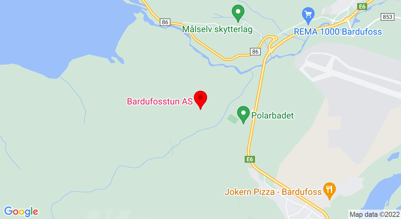 Google Map of Ole Reistads veg 116,9325+Bardufoss