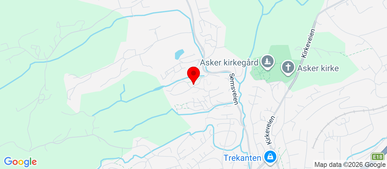 Kart over Nedre Frydendal 3 Asker