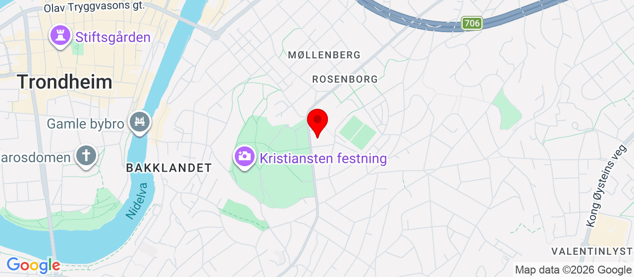 Kart over Statsing.Dahls gt 1 7015 Trondheim, Noruega TRONDHEIM
