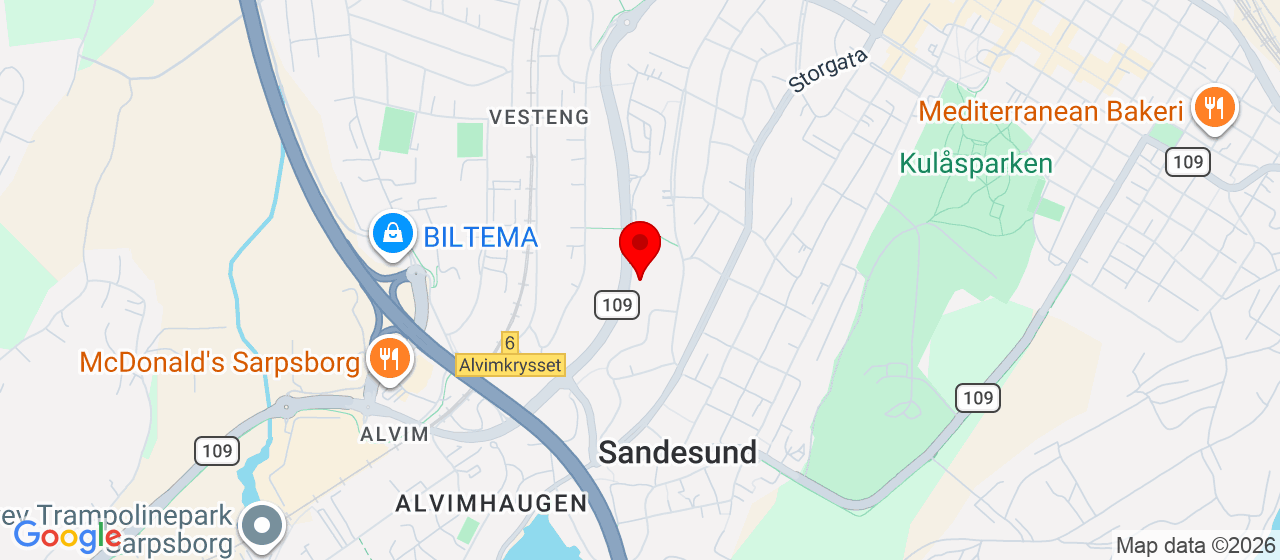 Kart over Torsbekkveien 24 Sarpsborg