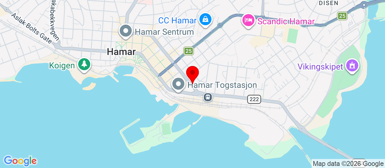 Kart over Grønnegata 11 Hamar