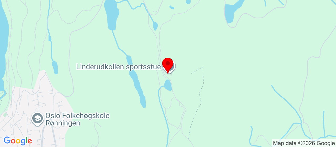 Kart over Linderudkollen Skiarena 