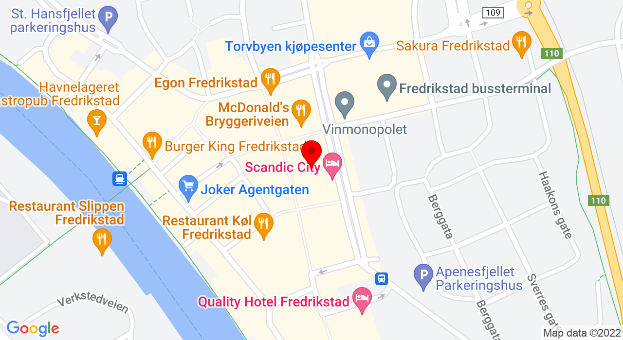 Google Map of Gunnar Nilsens gate 9,1607+FREDRIKSTAD