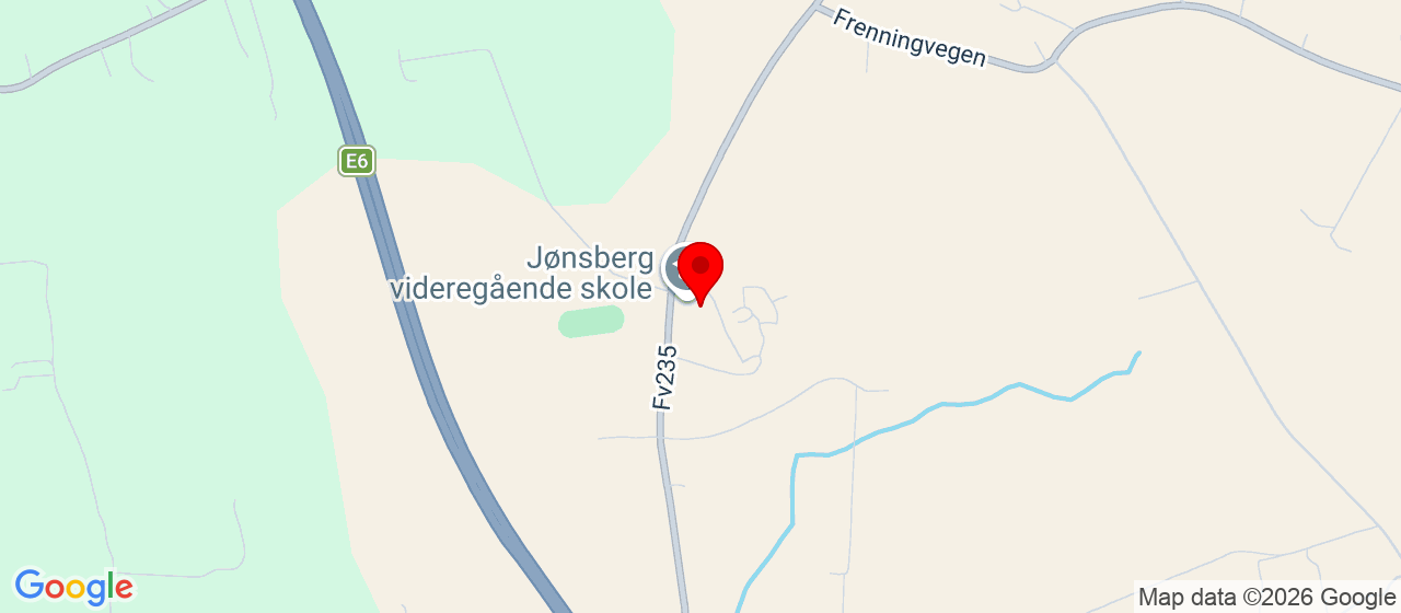 Kart over Jønsbergvegen 272 Stange