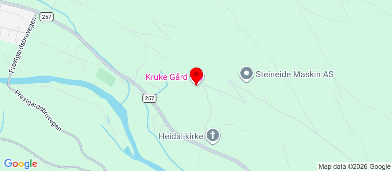 Kart over Øverbygdsvegen 1230 HEIDAL