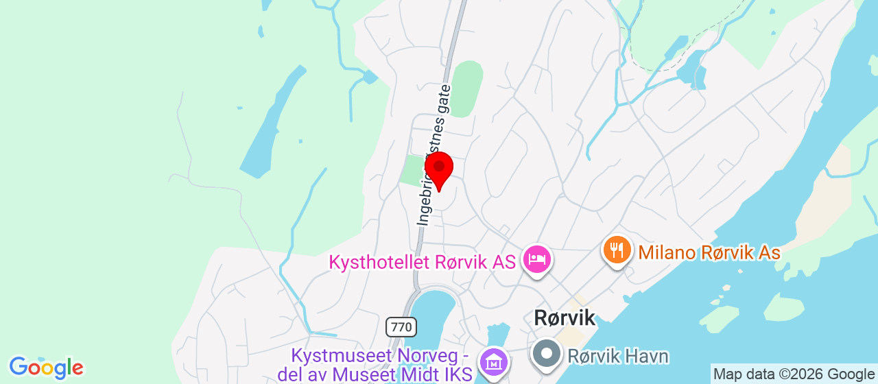 Kart over SinkabergHansen Arena Rørvik