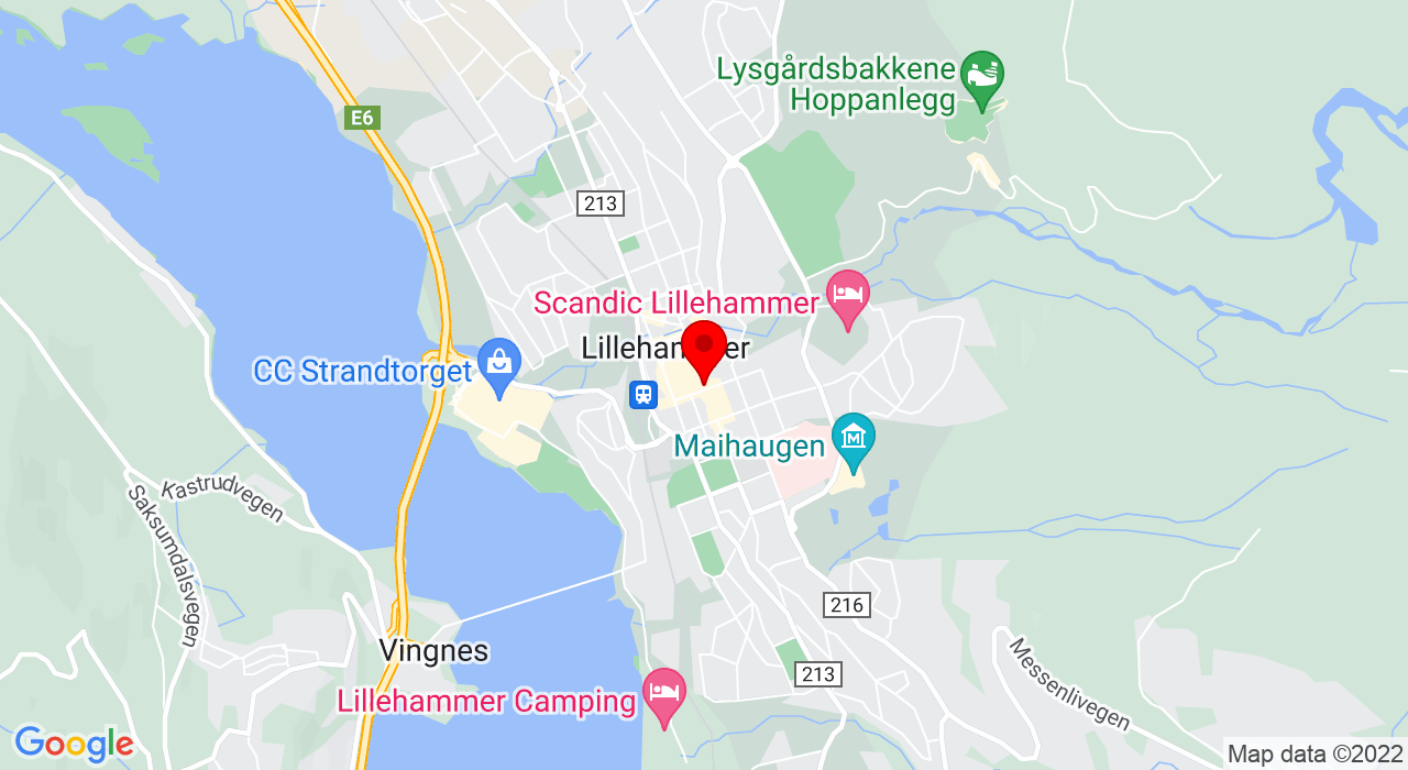 Google Map of Lillehammer,2618+LILLEHAMMER