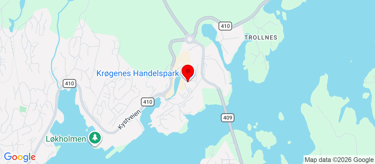 Kart over Krøgenes Arendal