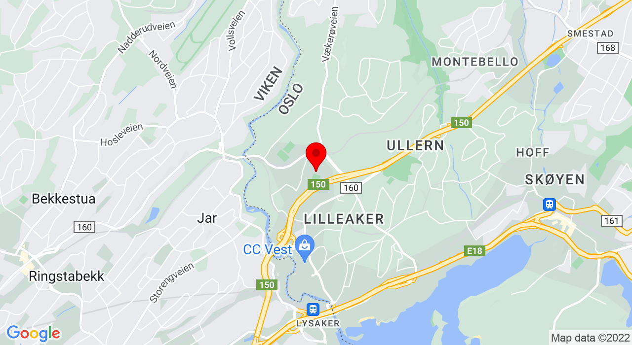 Google Map of Ørakerhallen,+