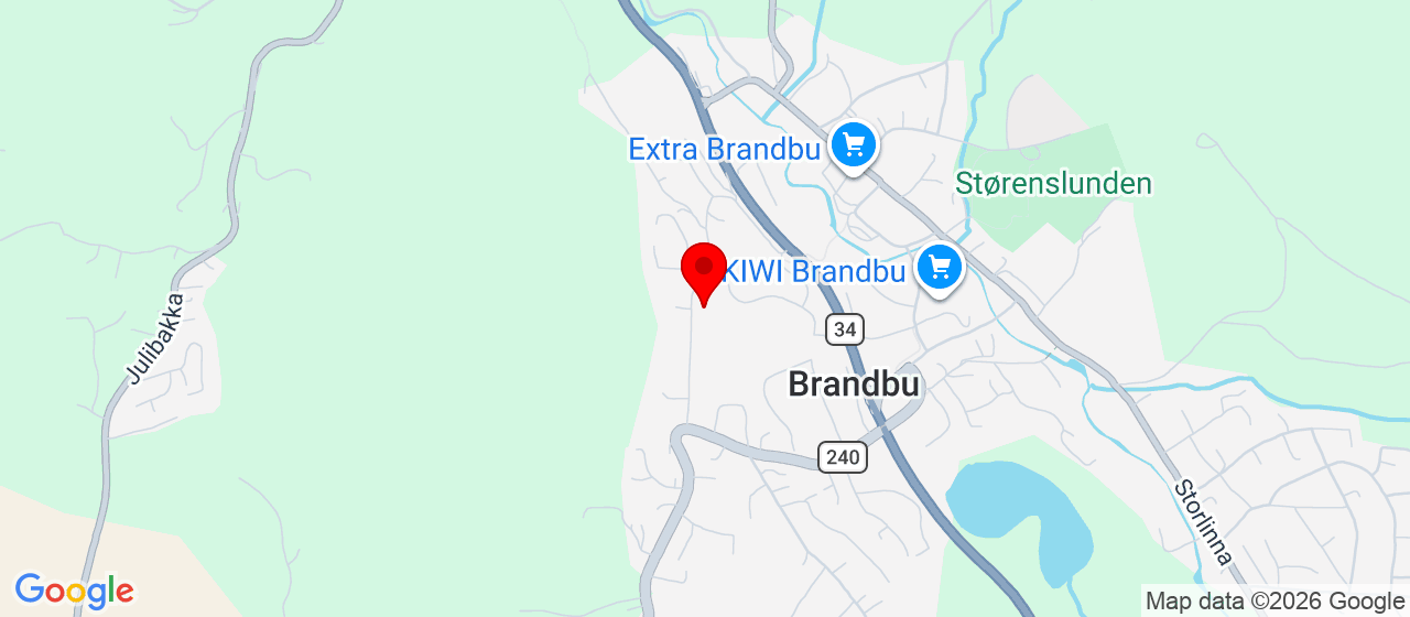 Kart over Augedalsvegen 15 Brandbu