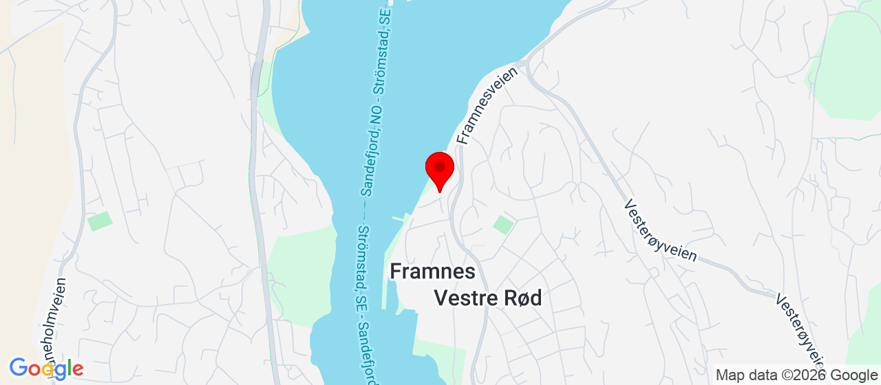 Kart over Framnesveien 7 Sandefjord