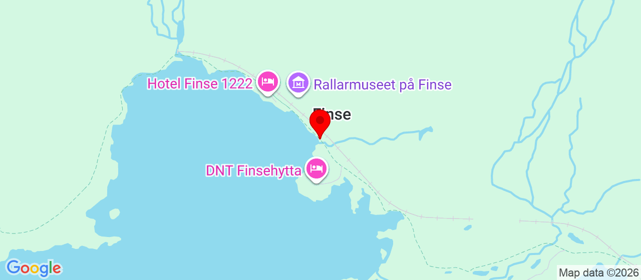 Kart over Rallarvegen Finse