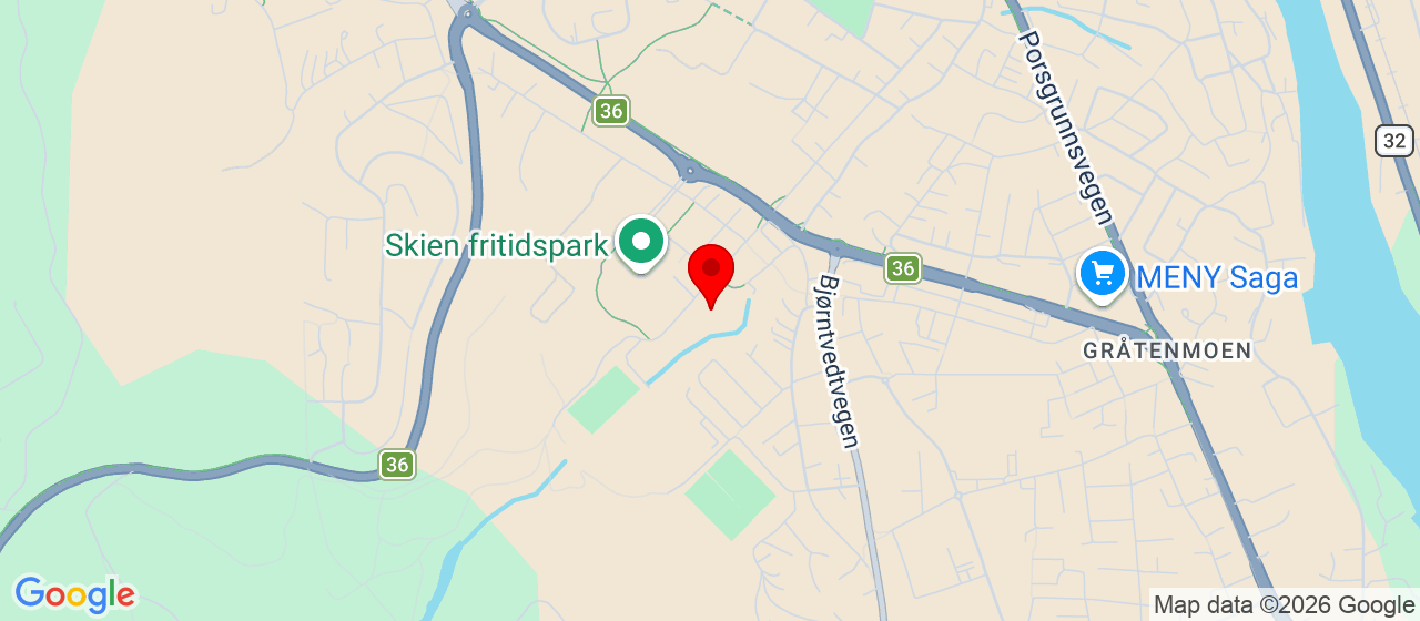 Kart over Moflatvegen 59 Skien