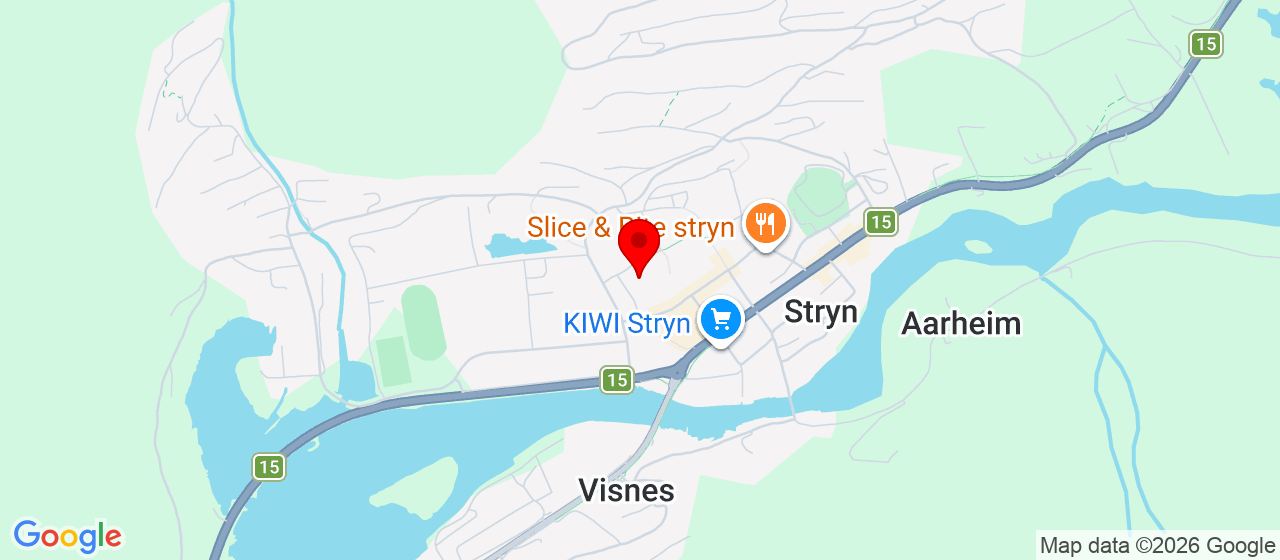 Kart over Setrevegen 5 STRYN