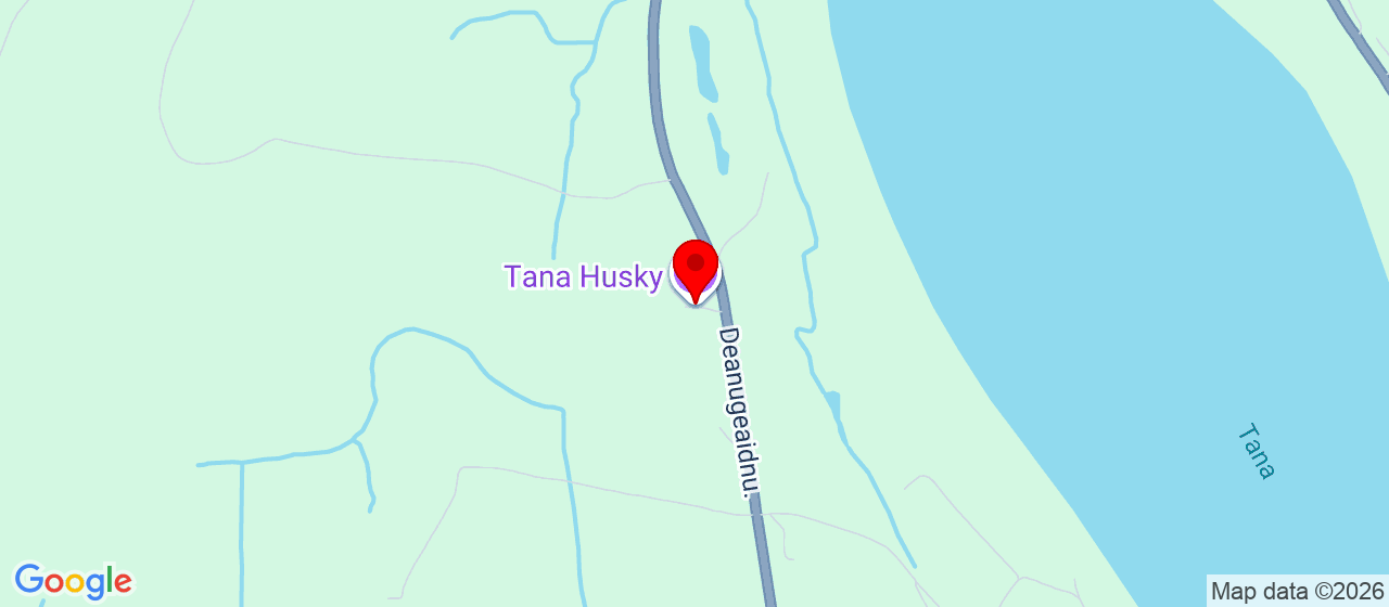 Kart over Tana Husky Tana