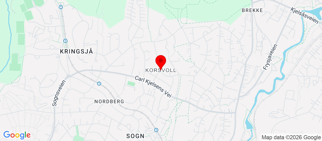 Kart over Korsvoll kunstgress 9er A 