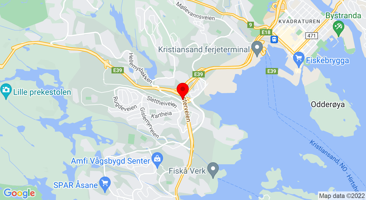 Google Map of Kartheia 5,4626+KRISTIANSAND S