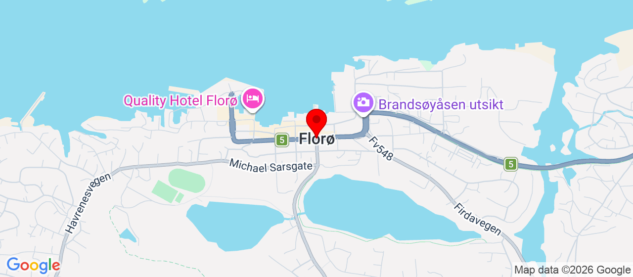 Kart over Florø kunstgress 