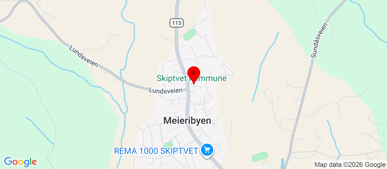 Kart over Storveien 26 Skiptvet