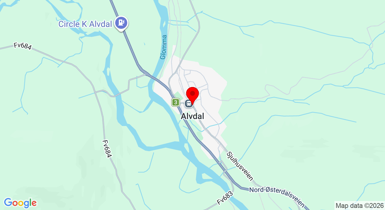 Google Map of https://www.google.com/maps/place/Villcamp v/Egnund bru - Fv.29 19km nord for Alvdal