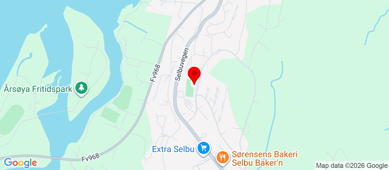 Kart over Selbu Ungdomsskole 