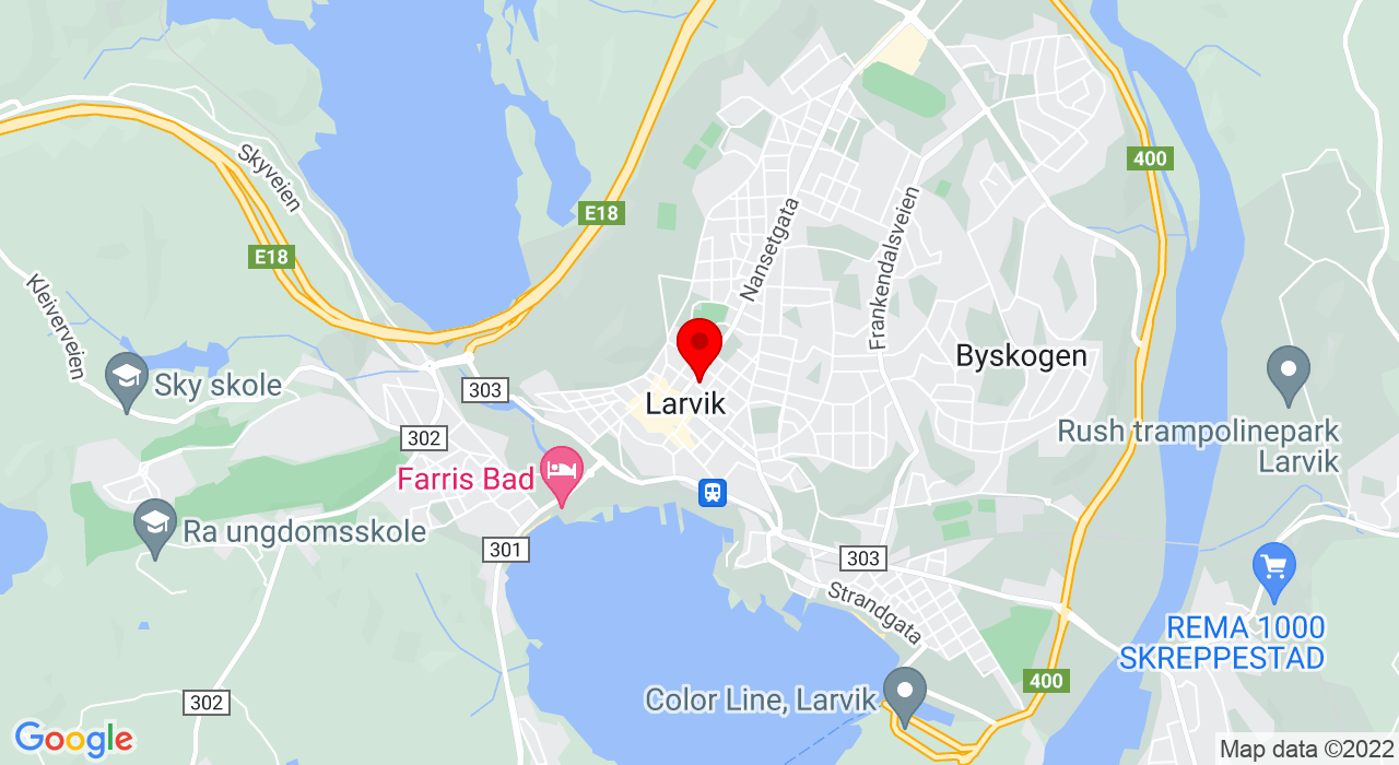 Google Map of Olavs gate 7,3256+LARVIK