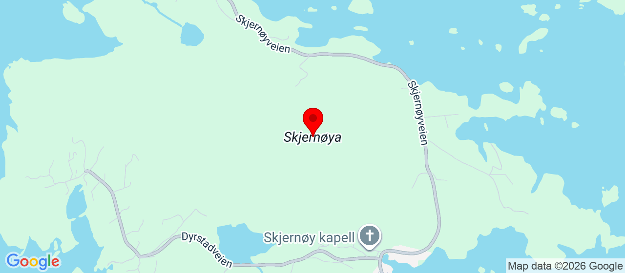 Kart over Skjernøya Mandal