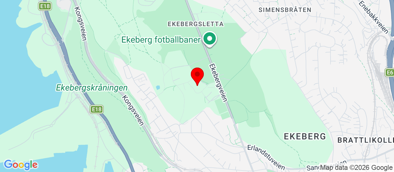 Kart over Ekeberghallen OSLO