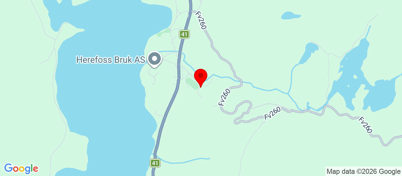 Kart over G993+PR Herefoss Herefoss