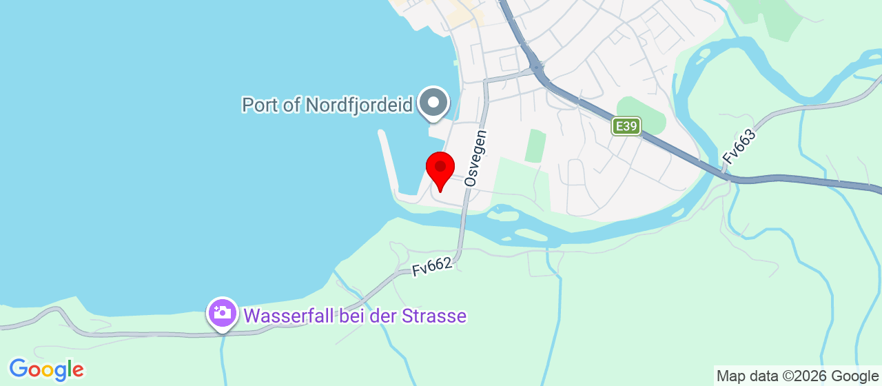 Kart over osvegen 22 Nordfjordeid