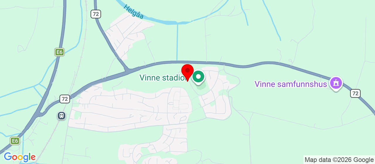 Kart over Vinnehallen Verdal