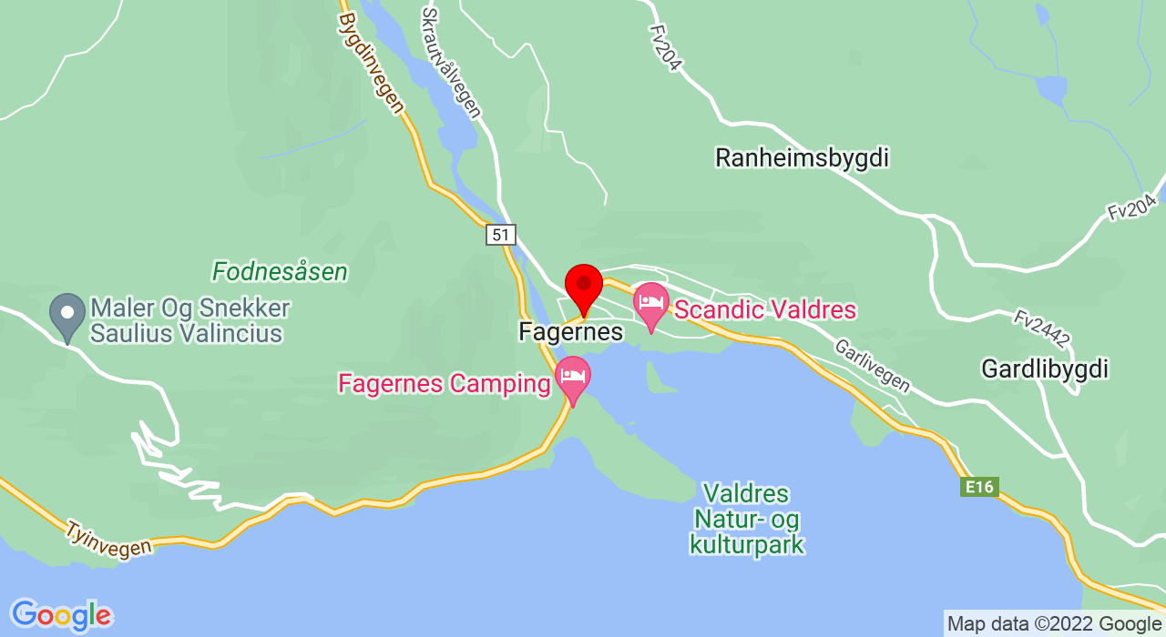 Google Map of Skrautvålsvegen 77,2900+FAGERNES