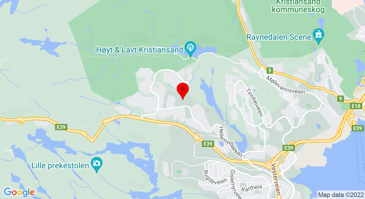 Google Map of Hellemyrbakken 70,4628+KRISTIANSAND S
