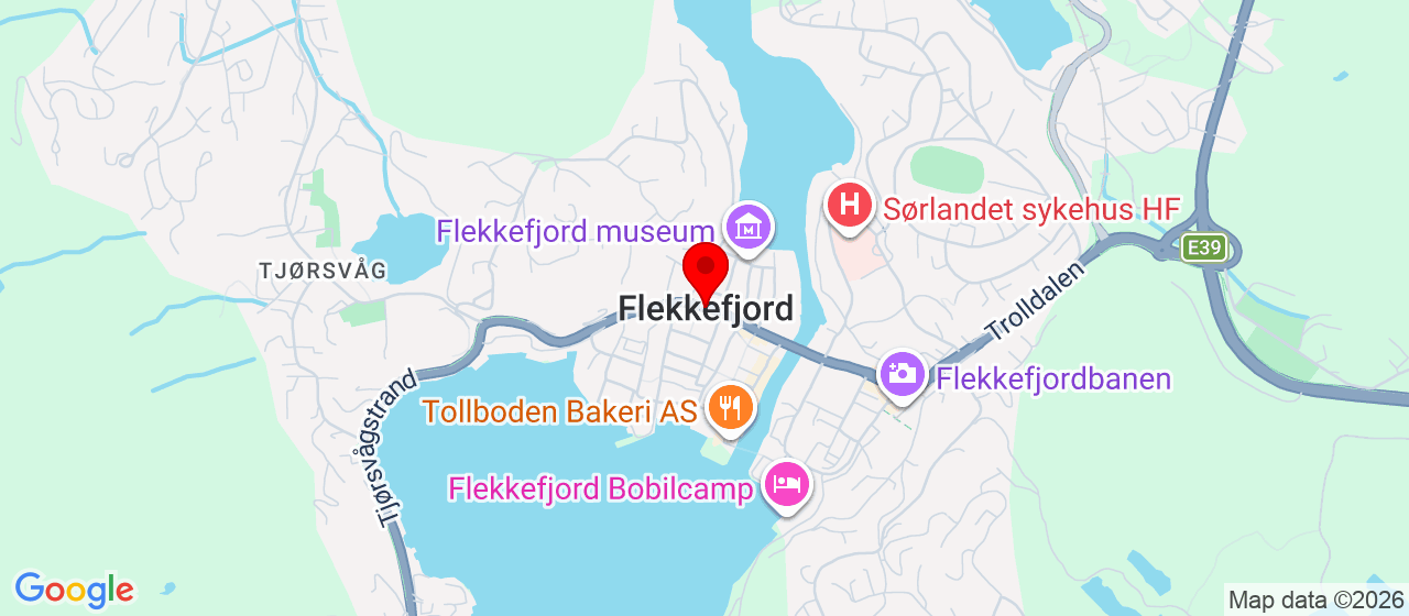 Kart over Flekkefjord/Kvinesdal 