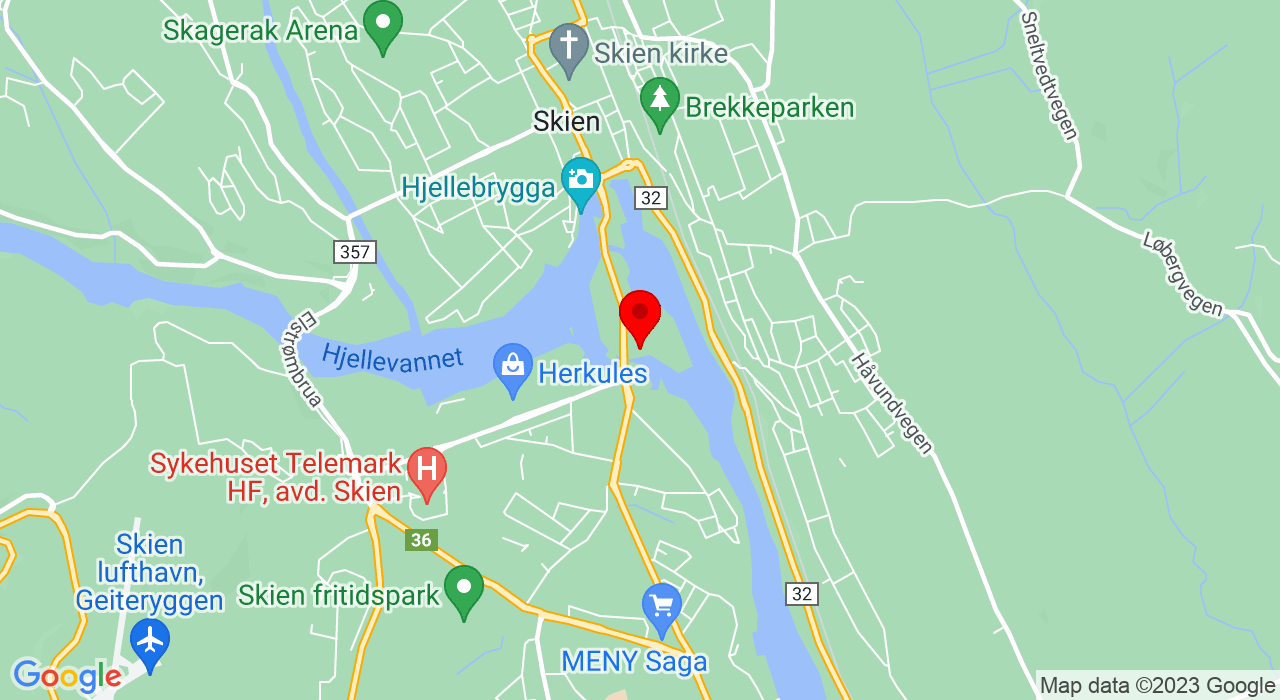 Google Map of Uniongata 10,3732+Skien