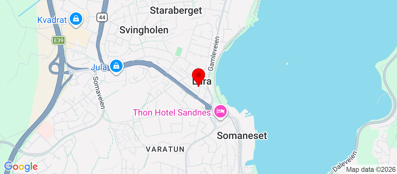 Kart over Hasselveien 1 